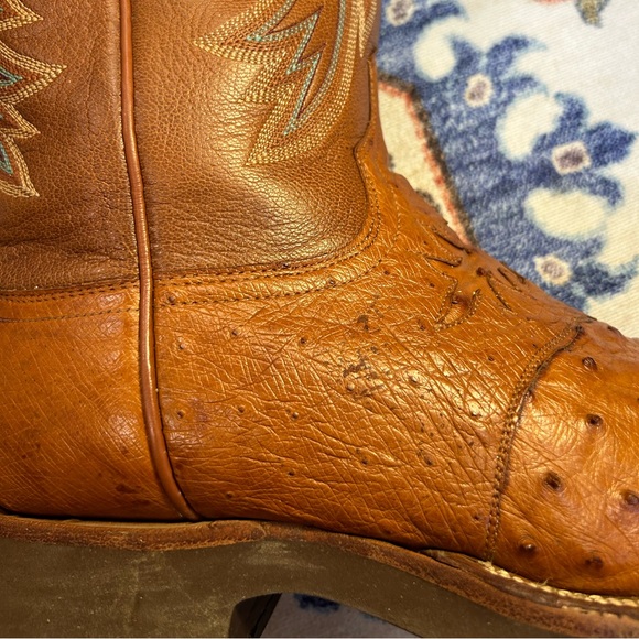 Lucchese 2000 Ostrich Leather Boots T4117HD 8 2E 65371 - Picture 6 of 6
